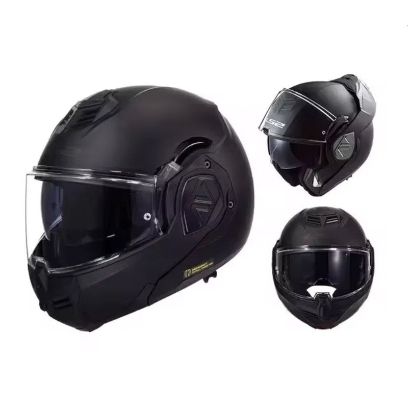 Matte Black Modular LS2 Motorcycle Helmet Medium (M)= 53-54 CM’s