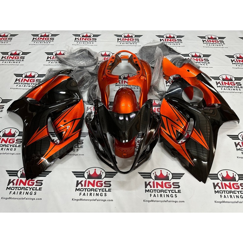 Suzuki GSX1300R Hayabusa (2008-2020) Black, Candy Orange Fairings No Seat Cowl No Bolt Kit No Tank