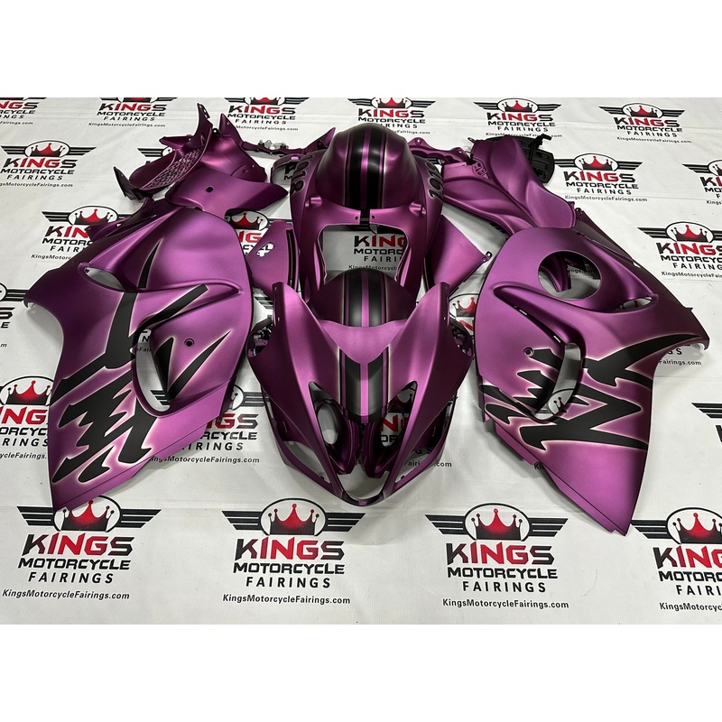 Suzuki GSX1300R Hayabusa (2008-2020) Matte Purple, Black Stripe Fairings No Seat Cowl No Bolt Kit No Tank