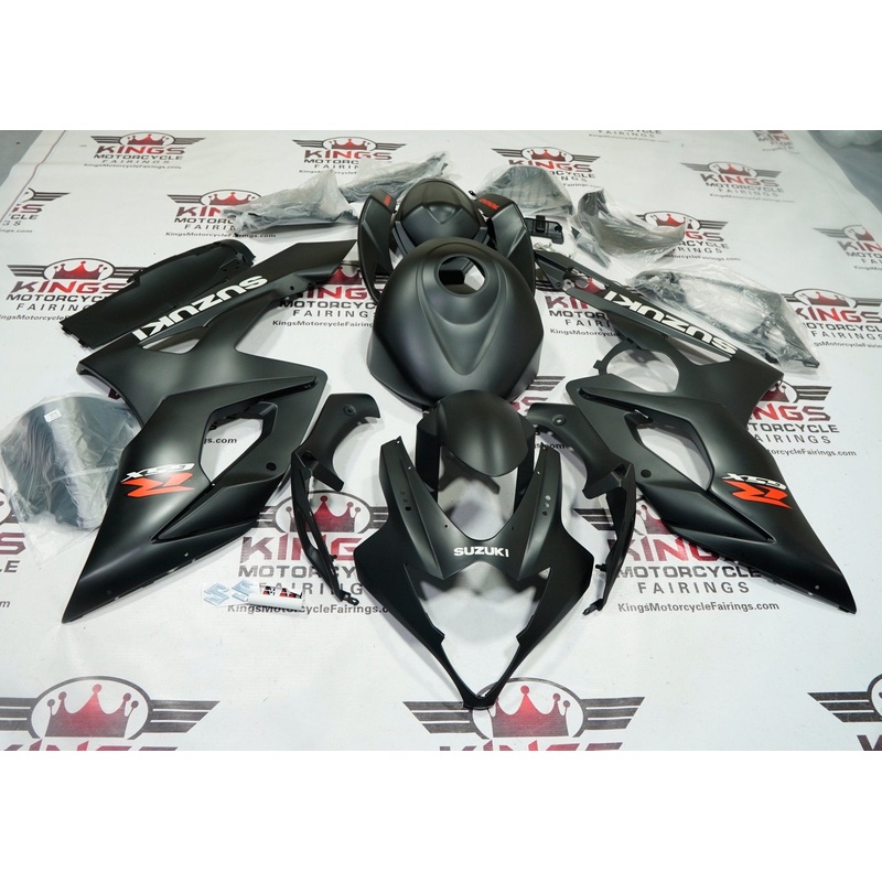Suzuki GSXR1000 (2005-2006) Matte Black, Red, Gray Fairings No Seat Cowl No Bolt Kit No Tank