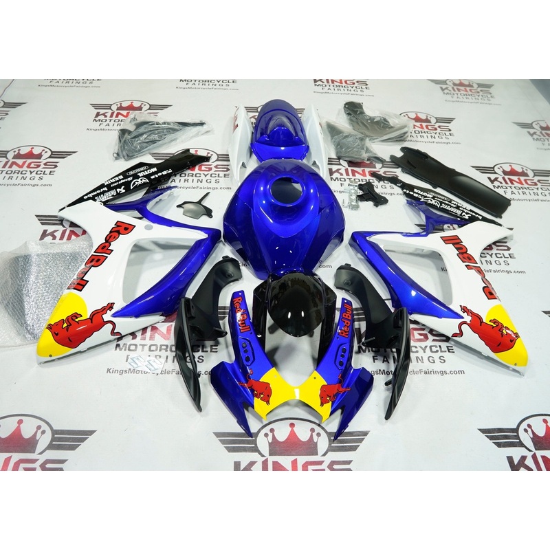 Suzuki GSXR750 (2006-2007) Blue, White, Yellow RedBull Fairings No Seat Cowl No Bolt Kit No Tank