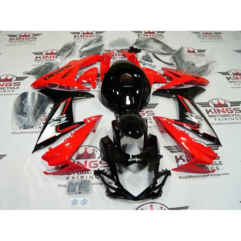 Suzuki GSXR750 (2011-2023) Black, Red, Gray Fairings No Seat Cowl No Bolt Kit No Tank