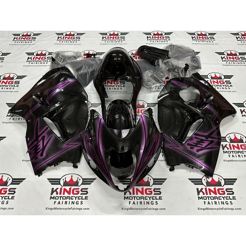Suzuki Hayabusa (1999-2007) Black, Pink Spray Fairings No Seat Cowl No Bolt Kit No Tank