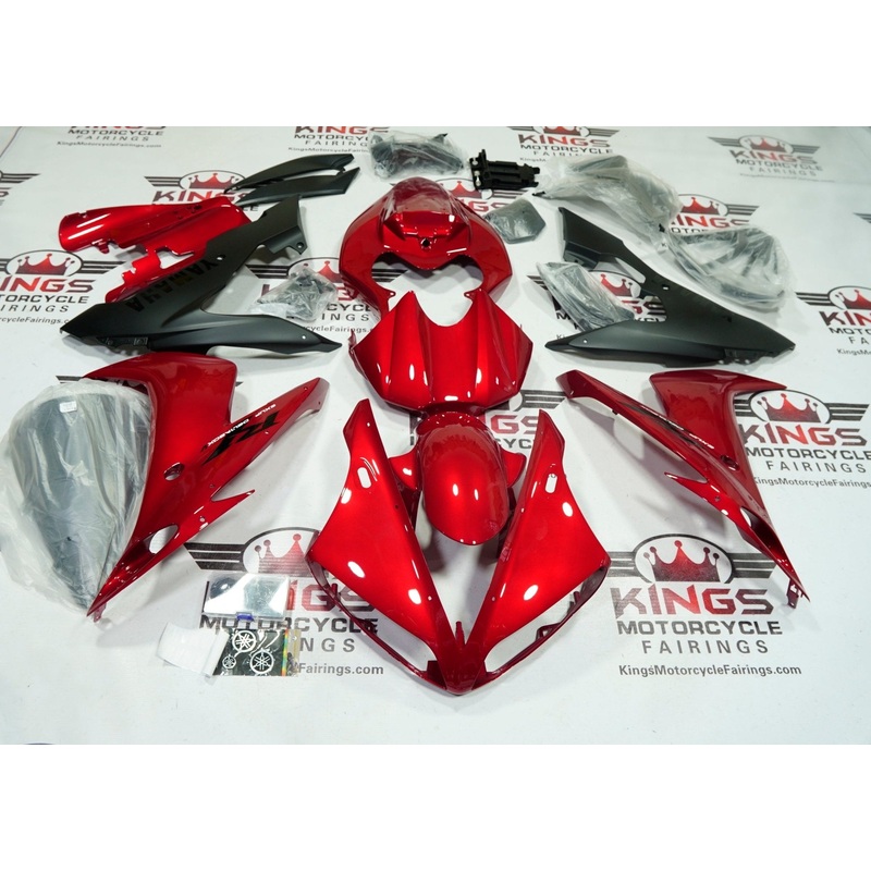 Yamaha YZF-R1 (2004-2006) Red Candy, Matte Black Fairings No Seat Cowl No Bolt Kit No Tank