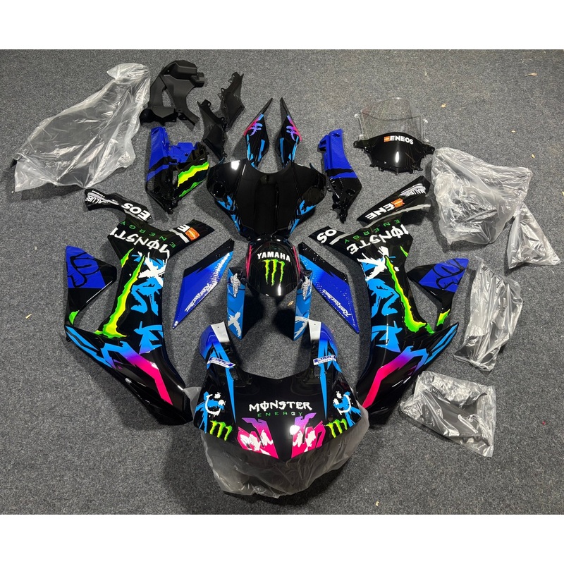 Yamaha YZF-R1 (2020-2025) Black, Blue, Pink Monster Fairings No Seat Cowl No Bolt Kit No Tank