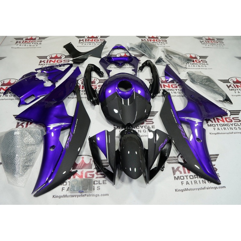 Yamaha YZF-R6 (2008-2016) Faux Carbon Fiber, Purple Fairings No Seat Cowl No Bolt Kit No Tank