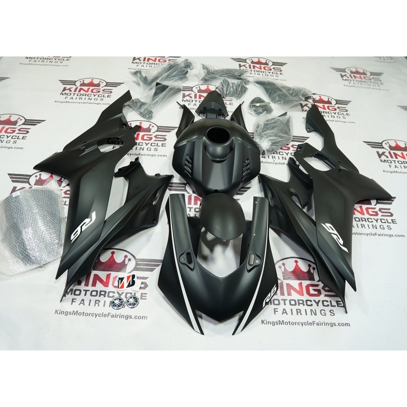 YAMAHA YZF-R6 (2017-2022) Matte Black, Matte White Fairings No Seat Cowl No Bolt Kit No Tank