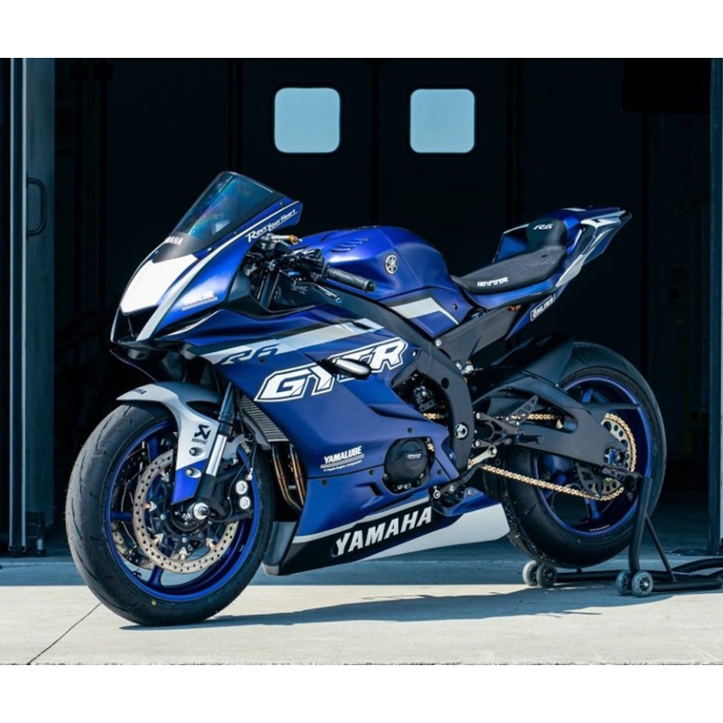 YAMAHA YZF-R6 (2017-2022) Matte Blue, White GYTR Fairings No Seat Cowl No Bolt Kit No Tank