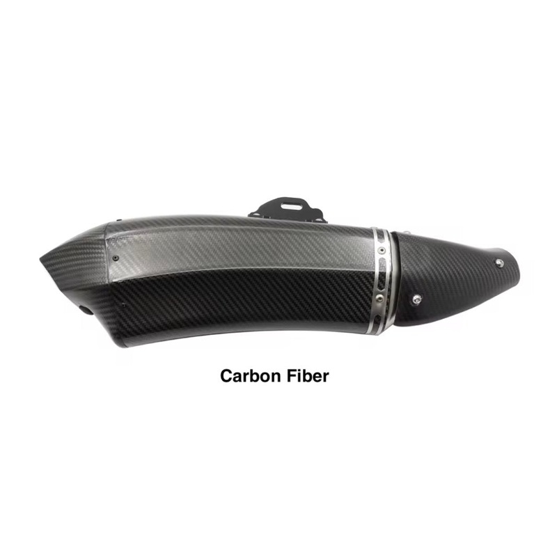 Carbon Fiber Motorcycle Exhaust – Universal Slip-On (400-1200cc) Carbon Fiber