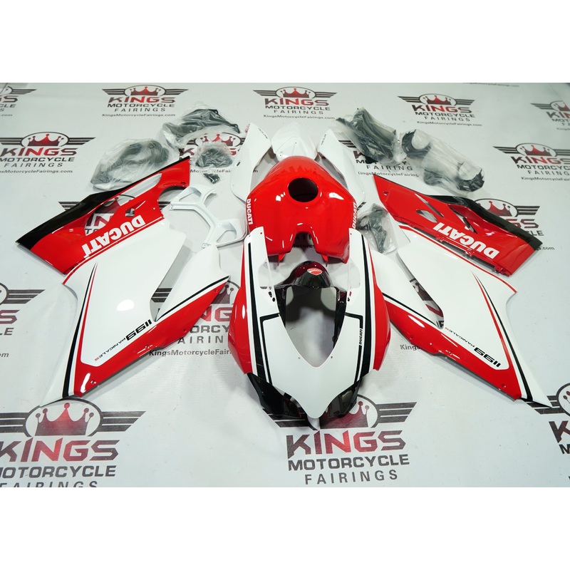 Ducati 1199 (2011-2014) Pearl White, Red, Black Fairings No Tank No Seat Cowl No Bolt Kit