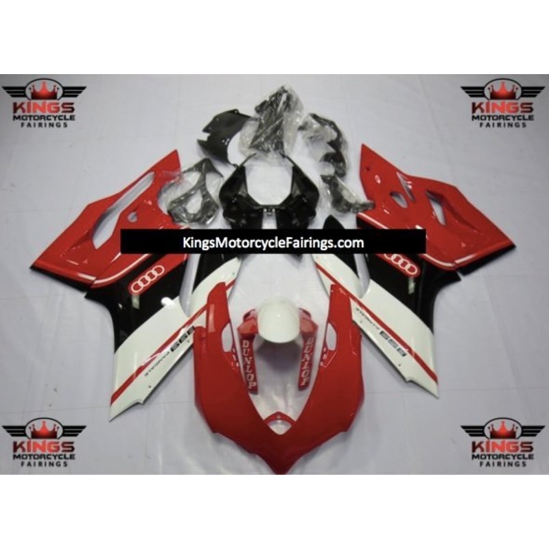 Ducati 899 (2011-2014) Red, White, Black Audi Dunlop Fairings No Tank No Seat Cowl No Bolt Kit