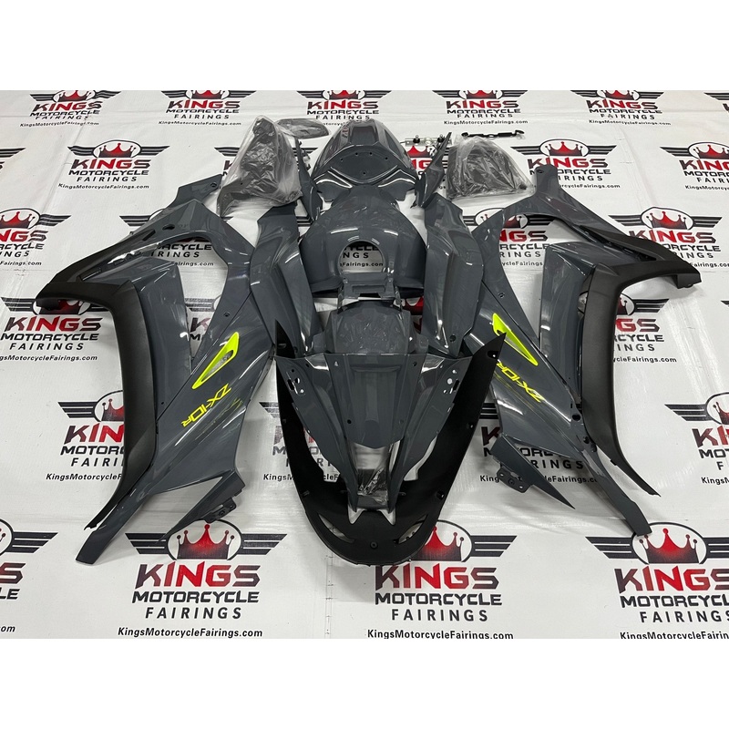 Fairings for Kawasaki Ninja ZX10R (2011-2015) Dark Nardo Gray, Yellow No Seat Cowl No Bolt Kit No Tank
