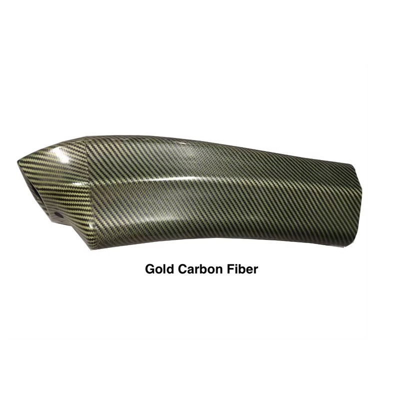 Gold Carbon Fiber Motorcycle Exhaust – Universal Slip-On (400-1200cc) Gold Carbon Fiber