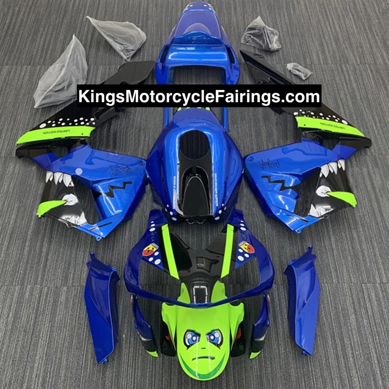 Honda CBR600RR (2003-2004) Blue, Green Creature Fairings No Seat Cowl No Bolt Kit No Tank