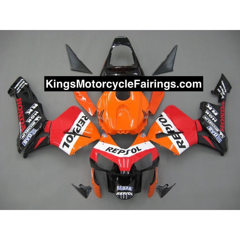 Honda CBR600RR (2003-2004) Orange Repsol Fairings No Seat Cowl No Bolt Kit No Tank