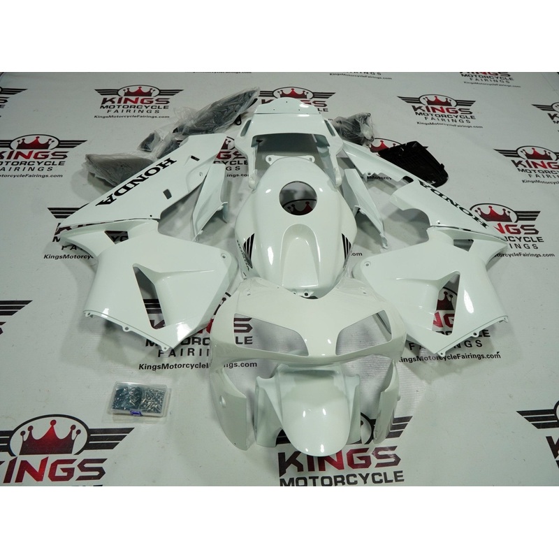Honda CBR600RR (2003-2004) Pearl White, Black Fairings No Seat Cowl No Bolt Kit No Tank
