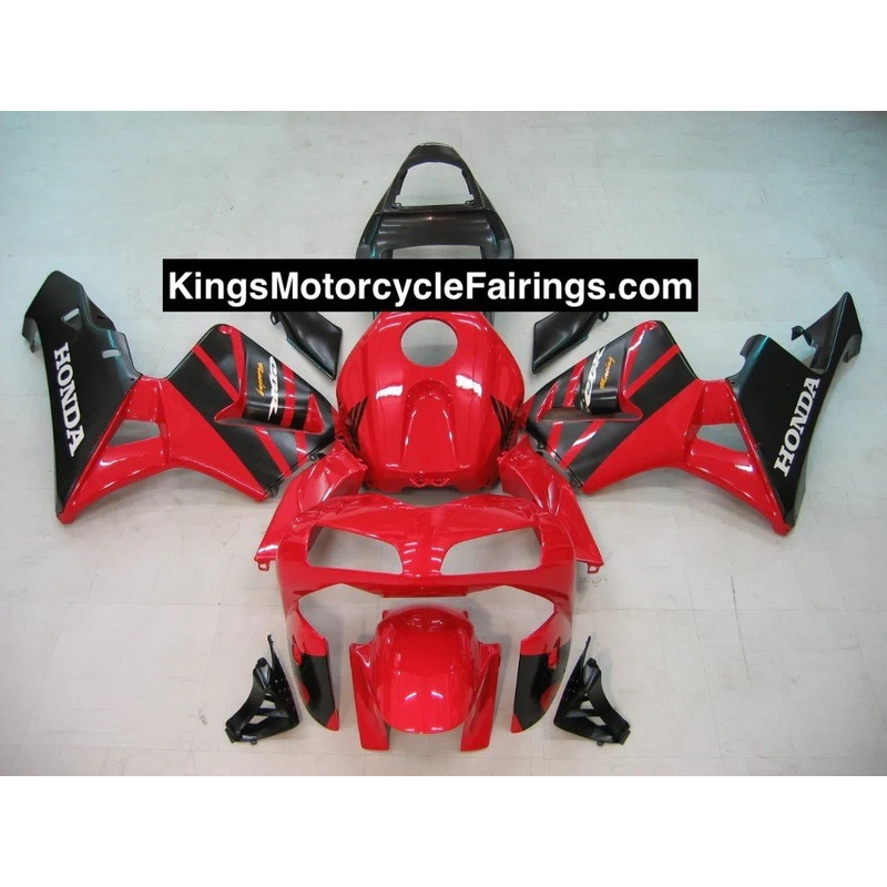 Honda CBR600RR (2003-2004) Red, Matte Black Fairings No Seat Cowl No Bolt Kit No Tank