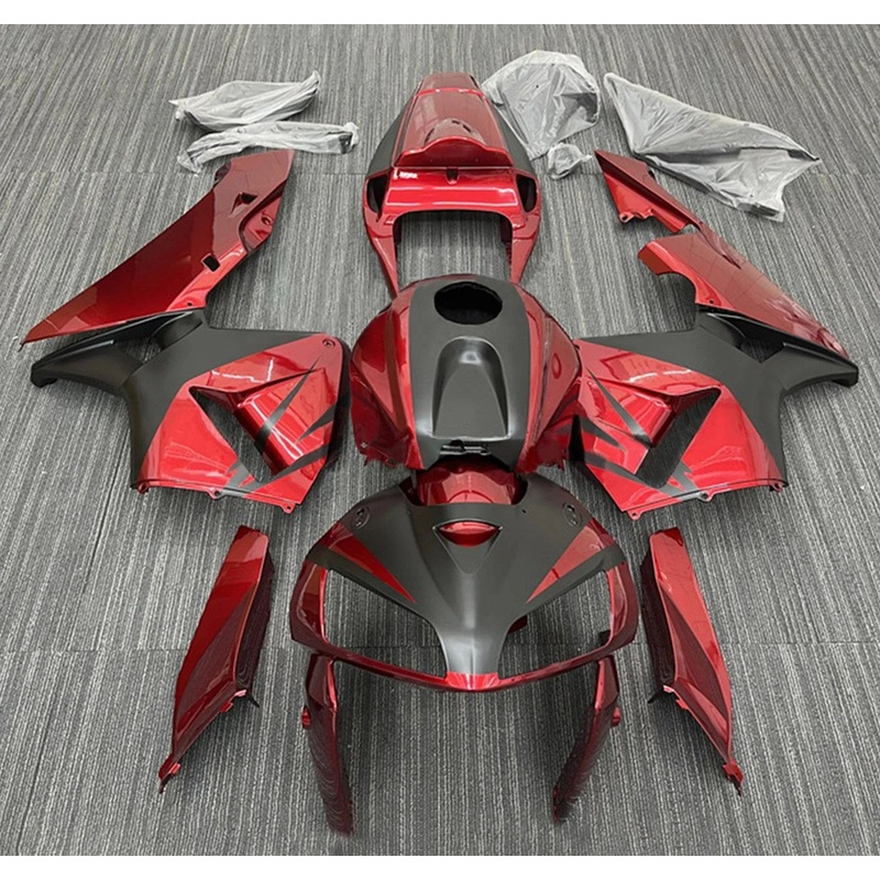 Honda CBR600RR (2005-2006) Candy Red, Matte Black Fairings No Seat Cowl No Bolt Kit No Tank
