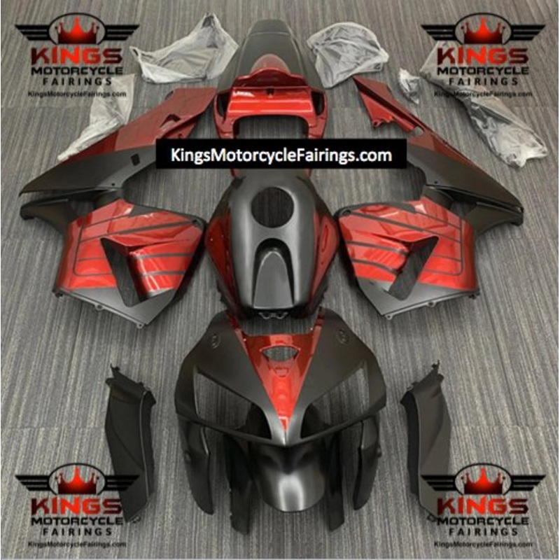 Honda CBR600RR (2005-2006) Matte Black, Candy Red Wings Fairings No Seat Cowl No Bolt Kit No Tank