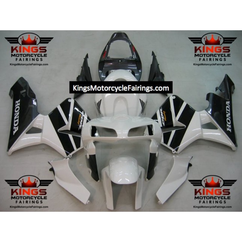 Honda CBR600RR (2005-2006) White, Black, Dark Gray Fairings No Seat Cowl No Bolt Kit No Tank