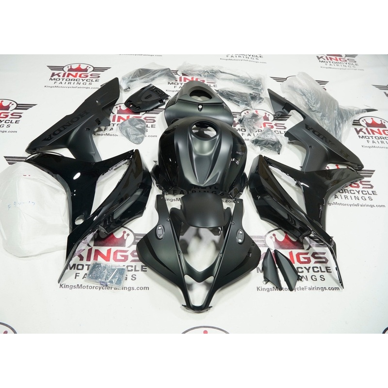 Honda CBR600RR (2007-2008) Matte Black & Black Gloss Fairings No Seat Cowl No Bolt Kit No Tank
