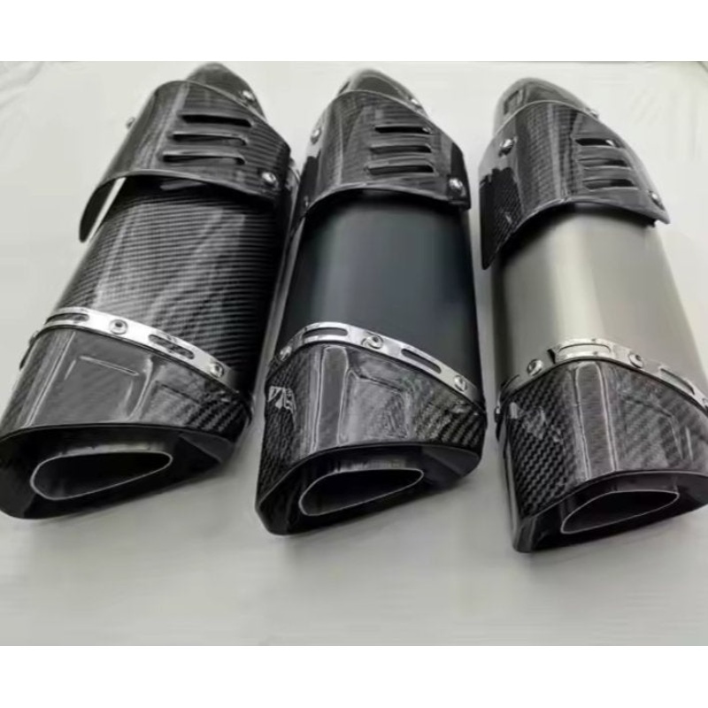 Motorcycle Exhaust Muffler, Carbon Fiber – Universal 200-500cc Carbon Fiber