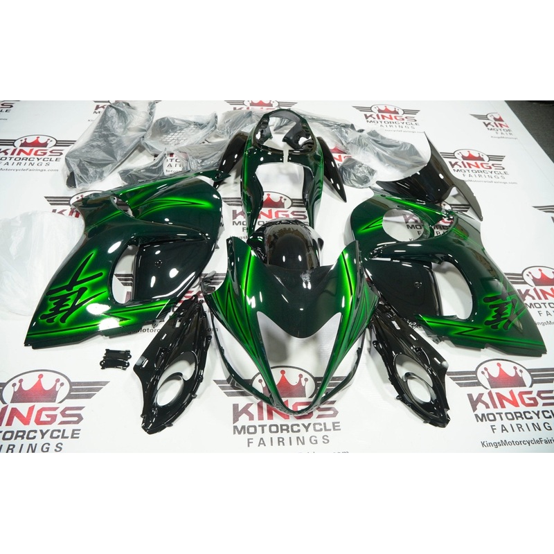 Suzuki GSX1300R Hayabusa (2008-2020) Green Glow, Black Fairings No Seat Cowl No Bolt Kit No Tank