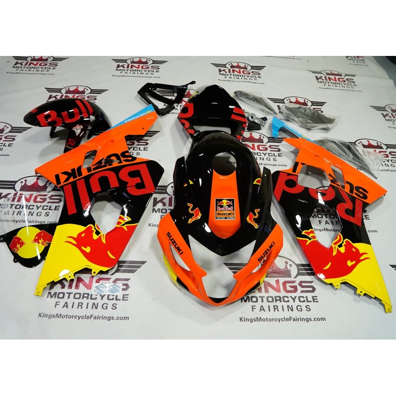 Suzuki GSXR750 (2004-2005) Black, Orange, Red Bull Fairings No Seat Cowl No Bolt Kit No Tank
