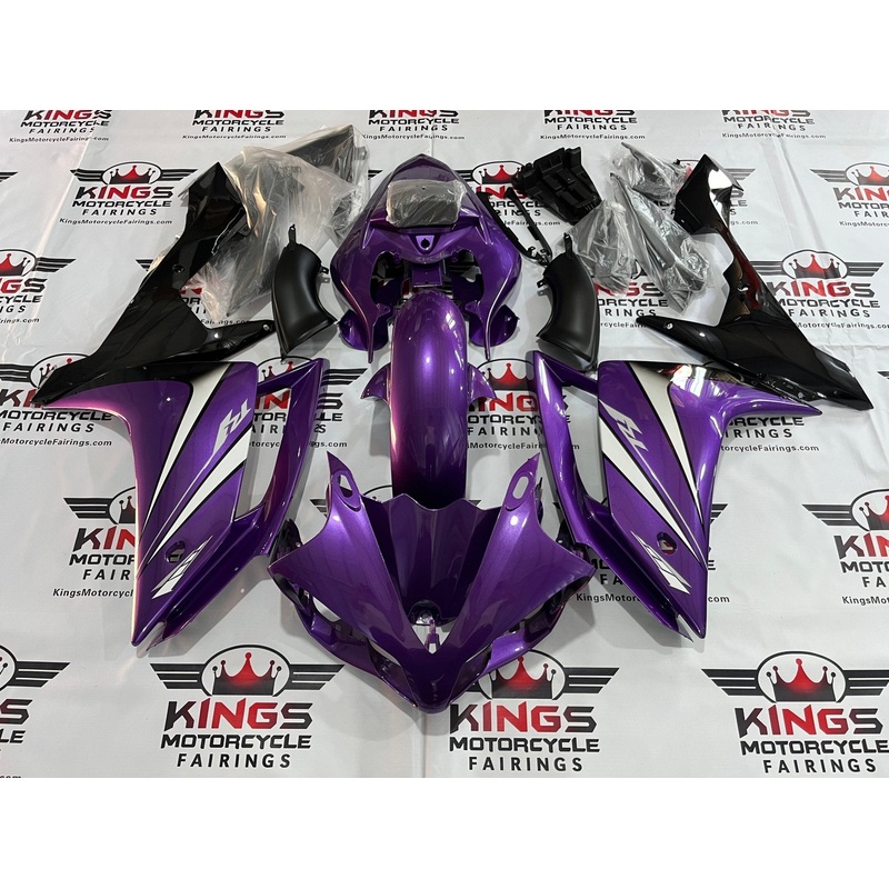 Yamaha YZF-R1 (2007-2008) Metallic Purple, White & Black Fairings No Seat Cowl No Bolt Kit No Tank