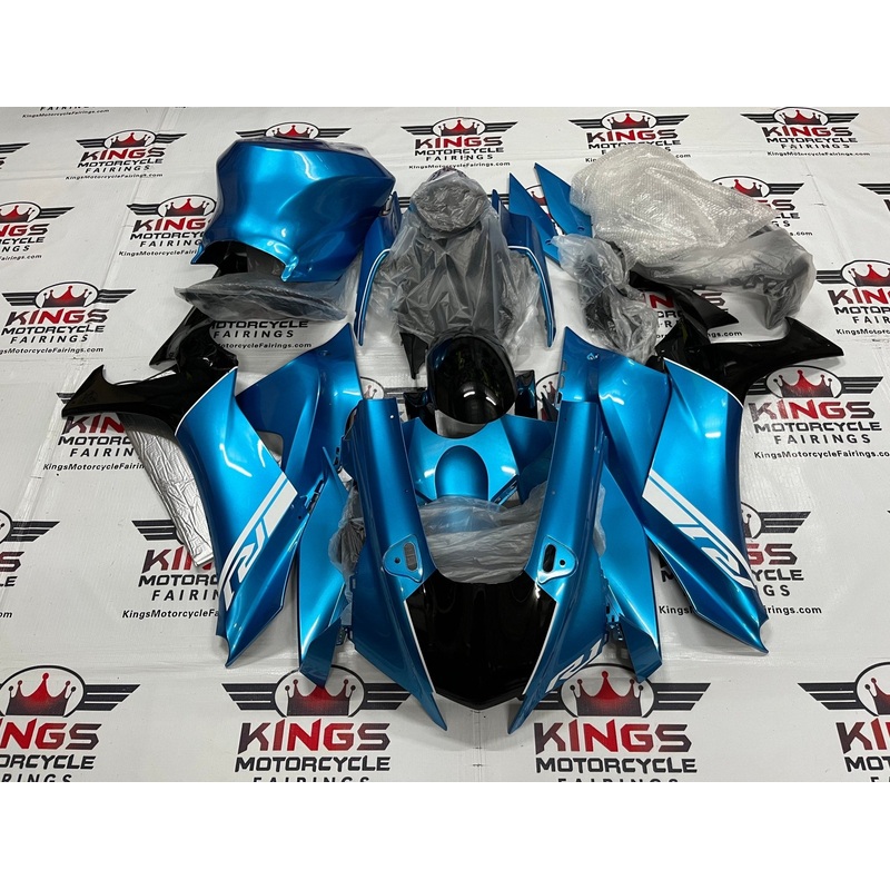 Yamaha YZF-R1 (2020-2025) Metallic Light Blue, Black, White Fairings No Seat Cowl No Bolt Kit No Tank