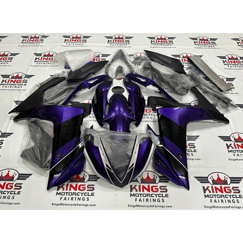 Yamaha YZF-R3 (2015-2018) Dark Purple, Black Fairings No Seat Cowl No Bolt Kit No Tank Cover