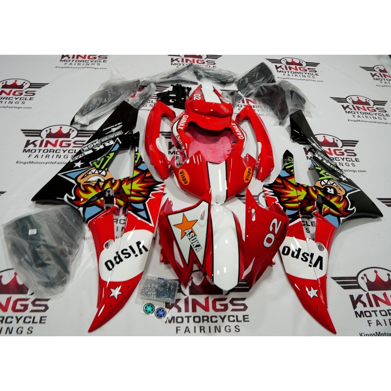 Yamaha YZF-R6 (2006-2007) Red Asuka Fairings No Seat Cowl No Bolt Kit No Tank