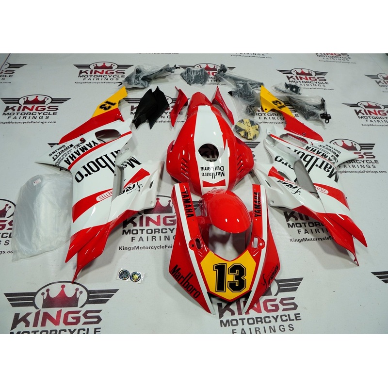 YAMAHA YZF-R6 (2017-2022) Red, White Marlboro Fairings No Seat Cowl No Bolt Kit No Tank