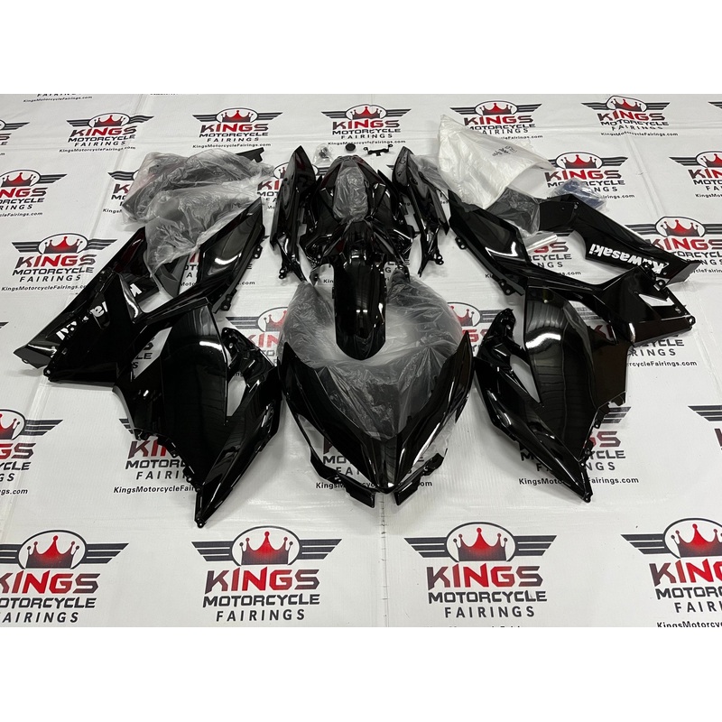 Fairings for Kawasaki Ninja 400 (2018-2023) Black, White No Tank No Seat Cowl No Bolt Kit
