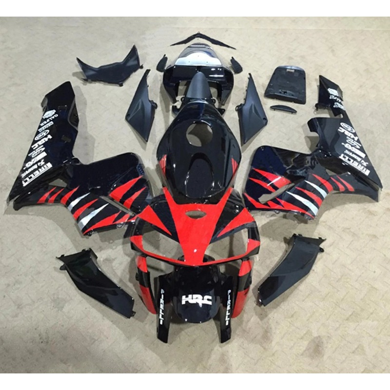 Honda CBR600RR (2005-2006) Black, Red, White HRC Fairings No Seat Cowl No Bolt Kit No Tank
