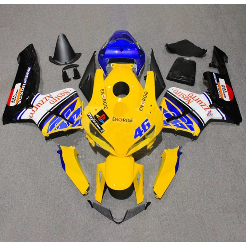 Honda CBR600RR (2005-2006) Yellow, Blue Nastro Fairings No Seat Cowl No Bolt Kit No Tank