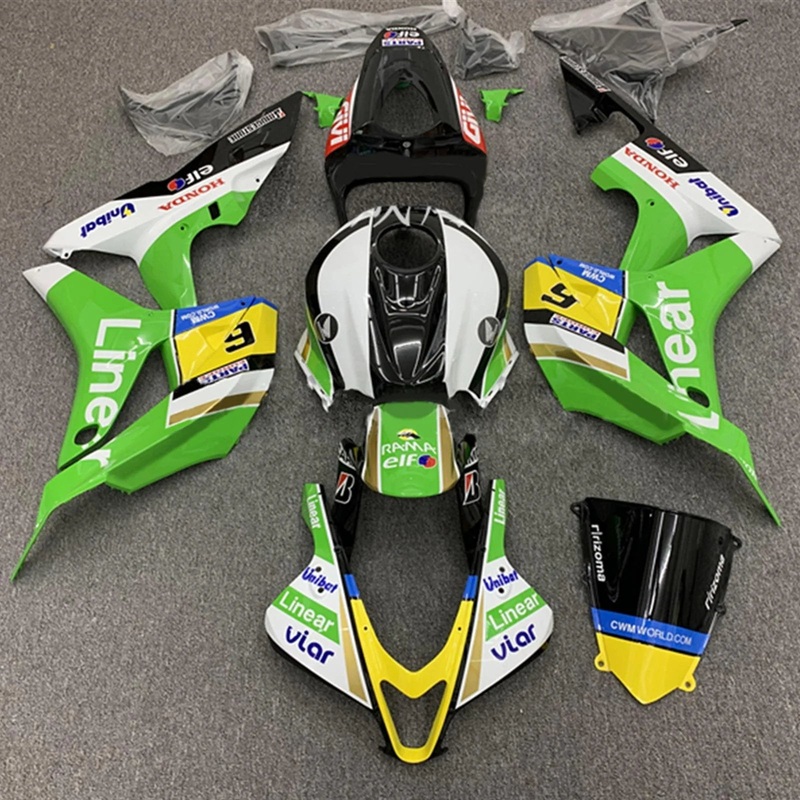 Honda CBR600RR (2007-2008) Green Linear Fairings No Seat Cowl No Bolt Kit No Tank