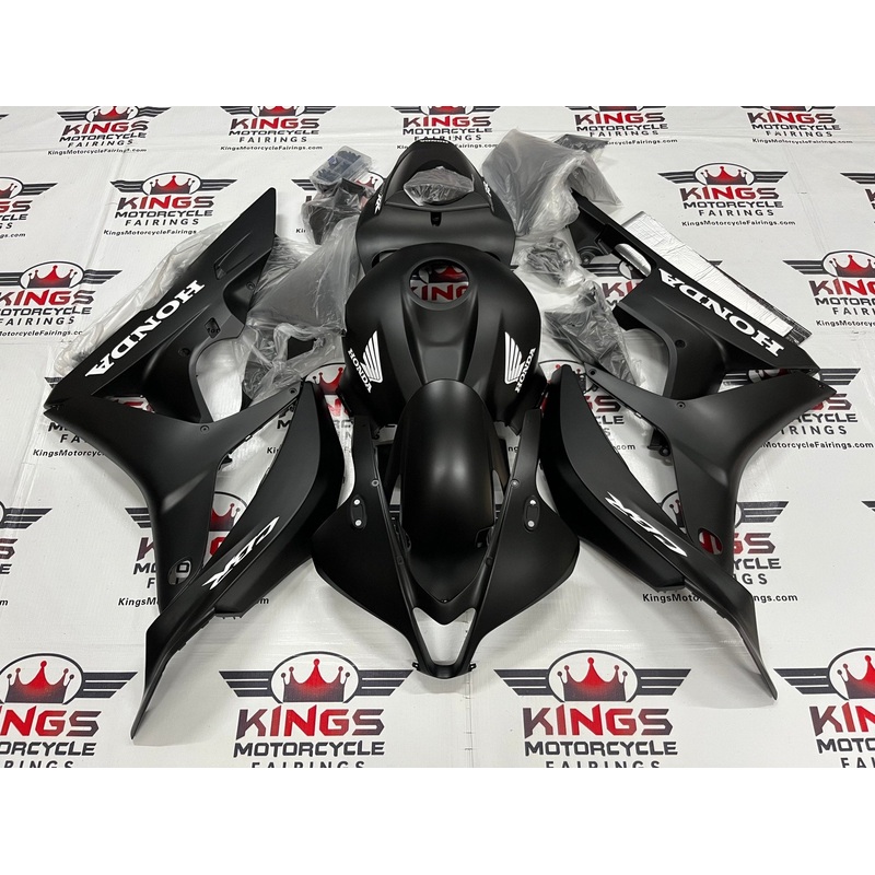 Honda CBR600RR (2007-2008) Matte Black, White Repsol Fairings No Seat Cowl No Bolt Kit No Tank