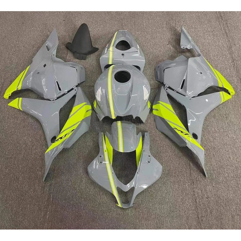 Honda CBR600RR (2007-2008) Nardo Gray, Neon Yellow Fairings No Seat Cowl No Bolt Kit No Tank