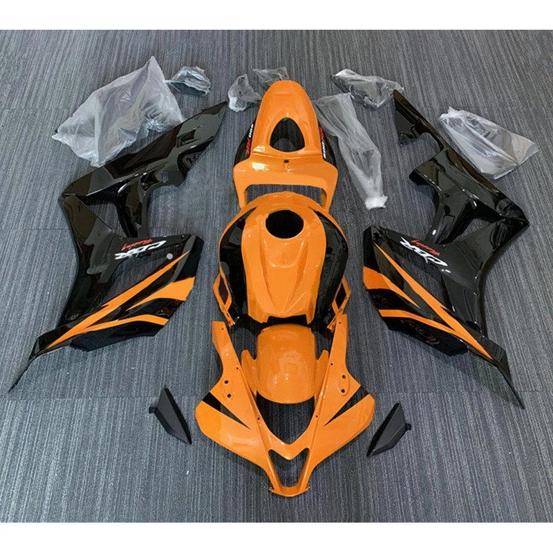 Honda CBR600RR (2007-2008) Orange, Black Fairings No Seat Cowl No Bolt Kit No Tank