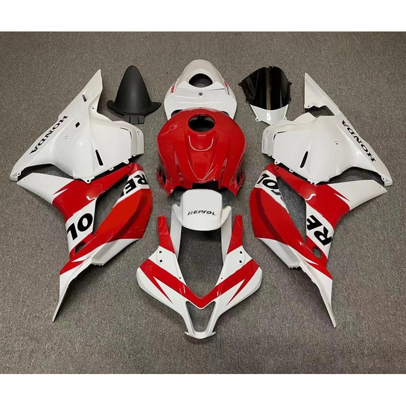 Honda CBR600RR (2007-2008) White, Red Repsol Fairings No Seat Cowl No Bolt Kit No Tank