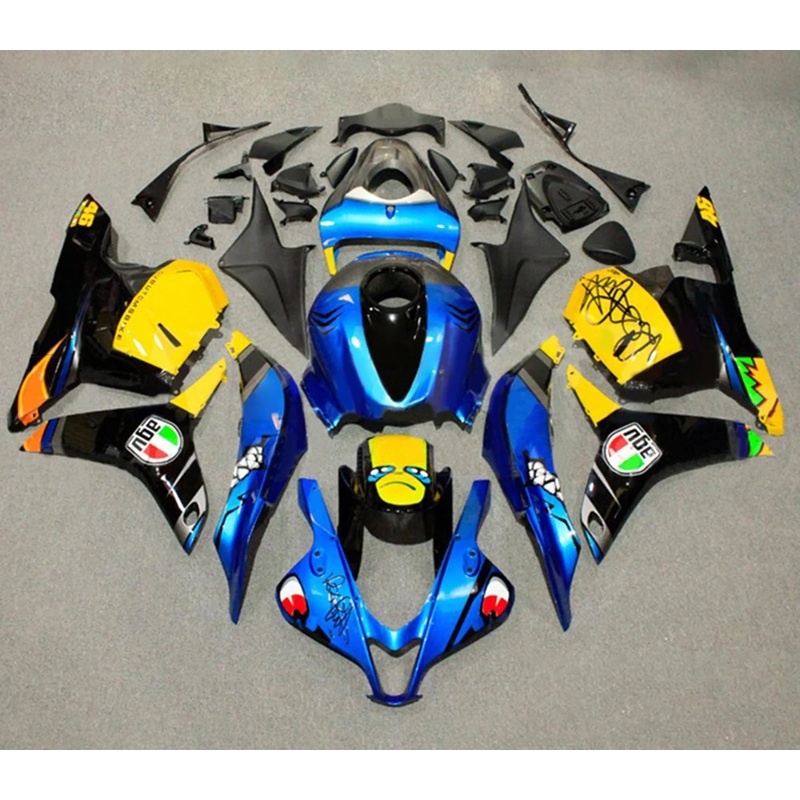Honda CBR600RR (2009-2012) Blue, Black, Yellow Shark Fairings No Seat Cowl No Bolt Kit No Tank
