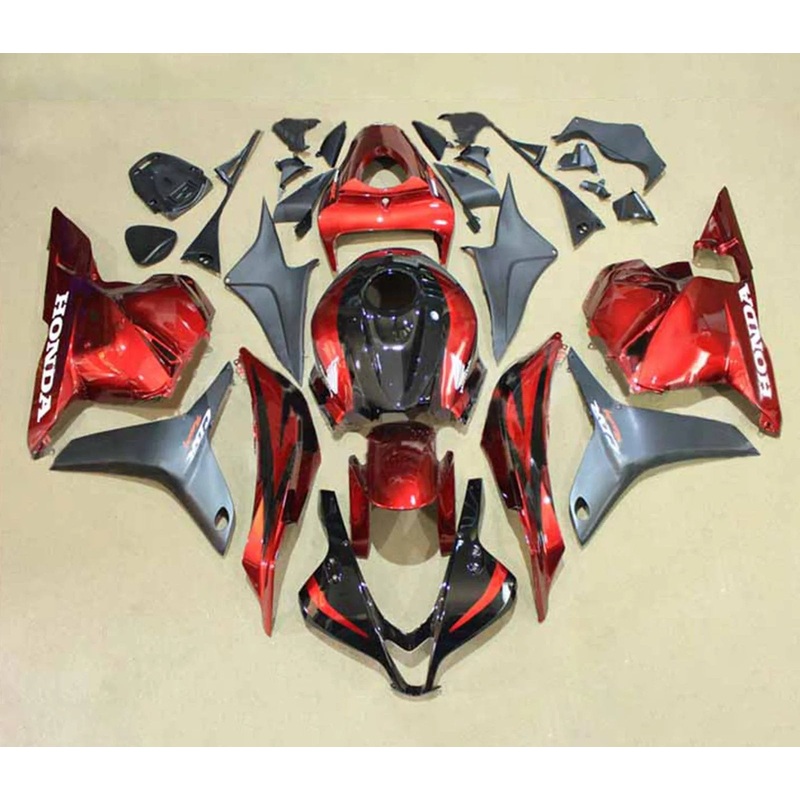 Honda CBR600RR (2009-2012) Candy Red, Black, White Fairings No Seat Cowl No Bolt Kit No Tank