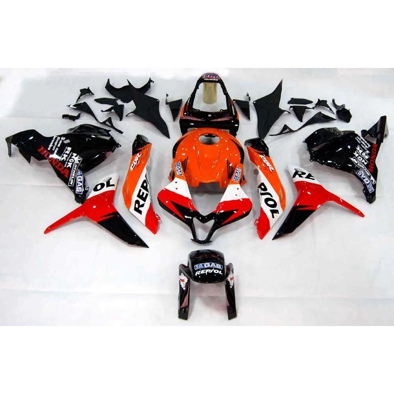 Honda CBR600RR (2009-2012) Orange, Black, Red, White Repsol Fairings No Seat Cowl No Bolt Kit No Tank