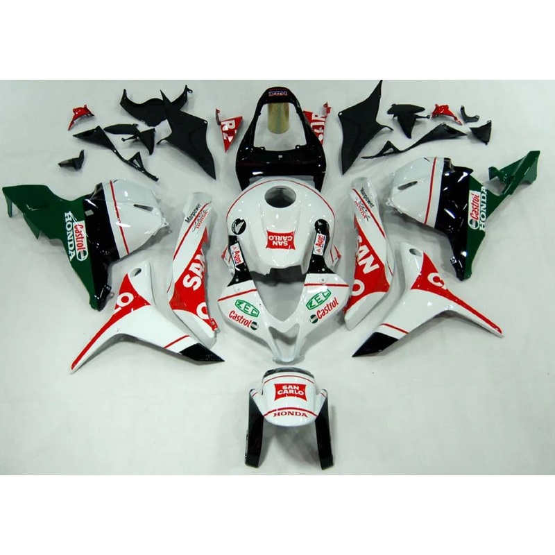 Honda CBR600RR (2009-2012) White, Black, Red, Green San Carlo Fairings No Seat Cowl No Bolt Kit No Tank