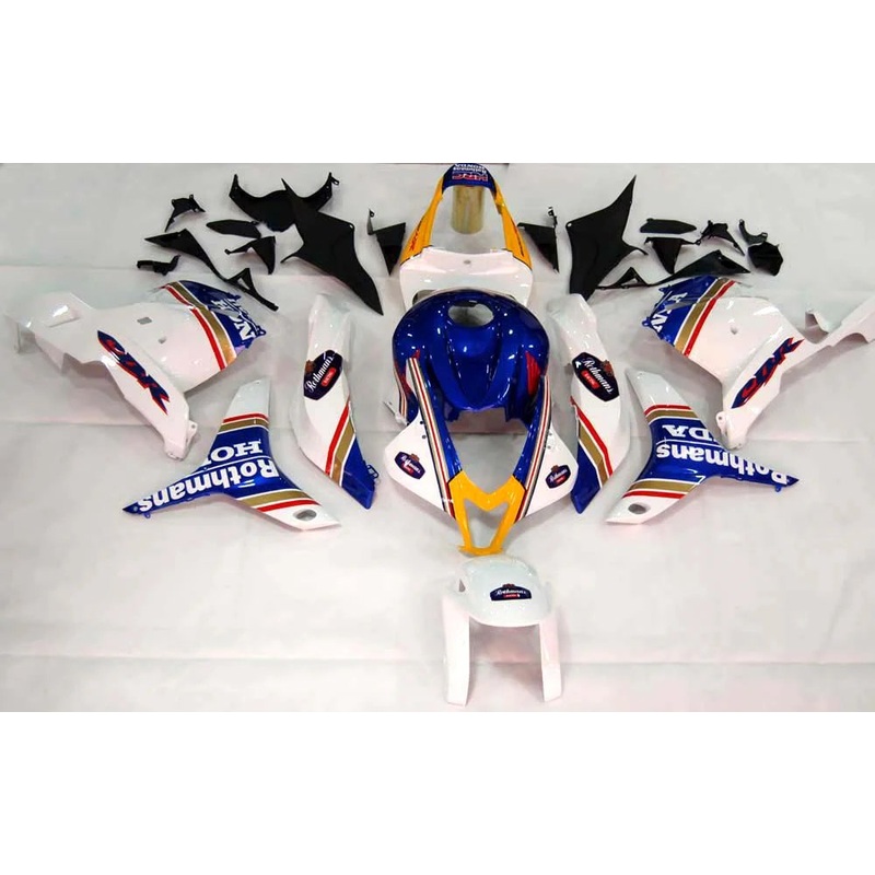 Honda CBR600RR (2009-2012) White, Blue, Yellow Rothmans Fairings No Seat Cowl No Bolt Kit No Tank