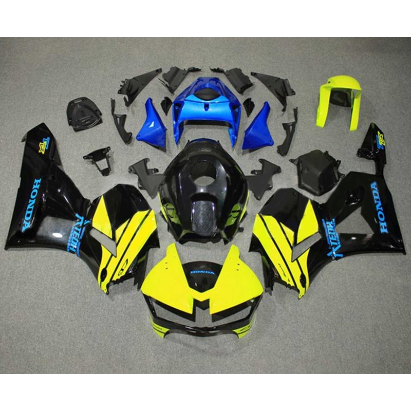 Honda CBR600RR (2013-2023) Yellow, Black, Blue Fairings No Seat Cowl No Bolt Kit No Tank