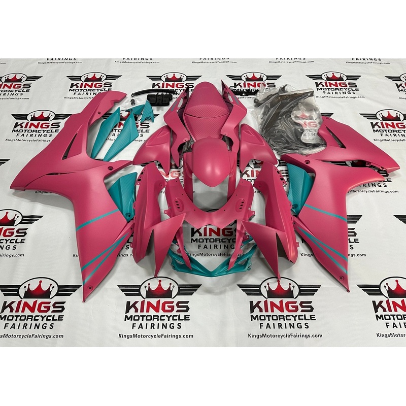 Suzuki GSXR600 (2011-2023) Matte Pink, Blue Turquoise Fairings No Seat Cowl No Bolt Kit No Tank