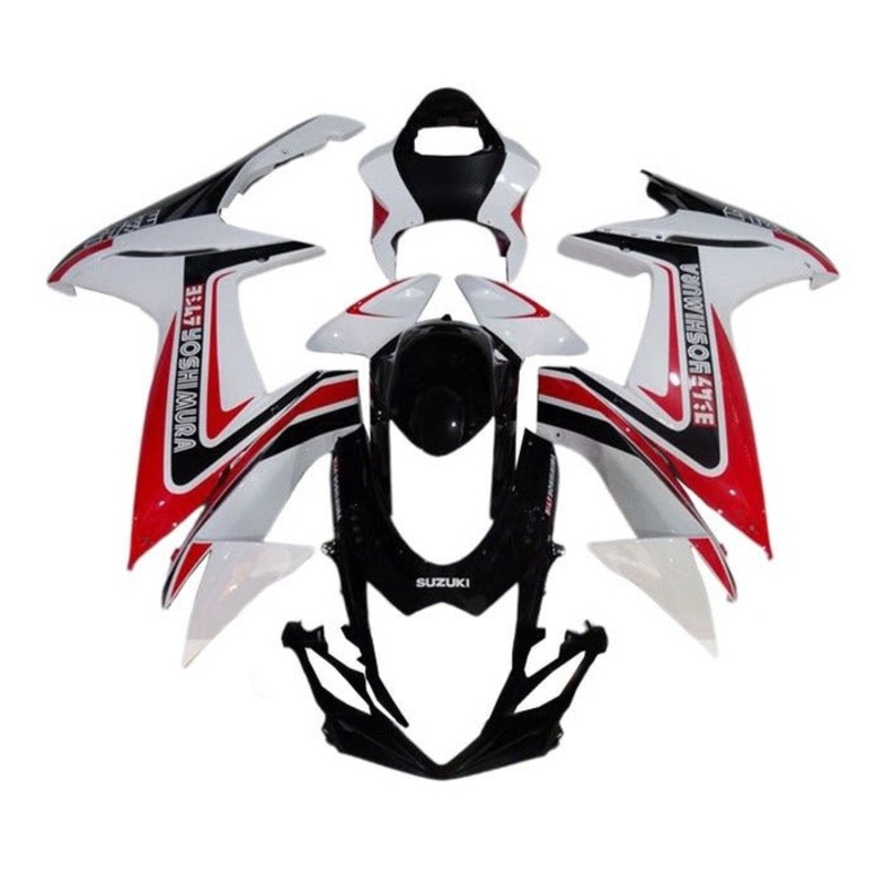 Suzuki GSXR600 (2011-2024) White, Red, Black Yoshimura Fairings No Seat Cowl No Bolt Kit No Tank