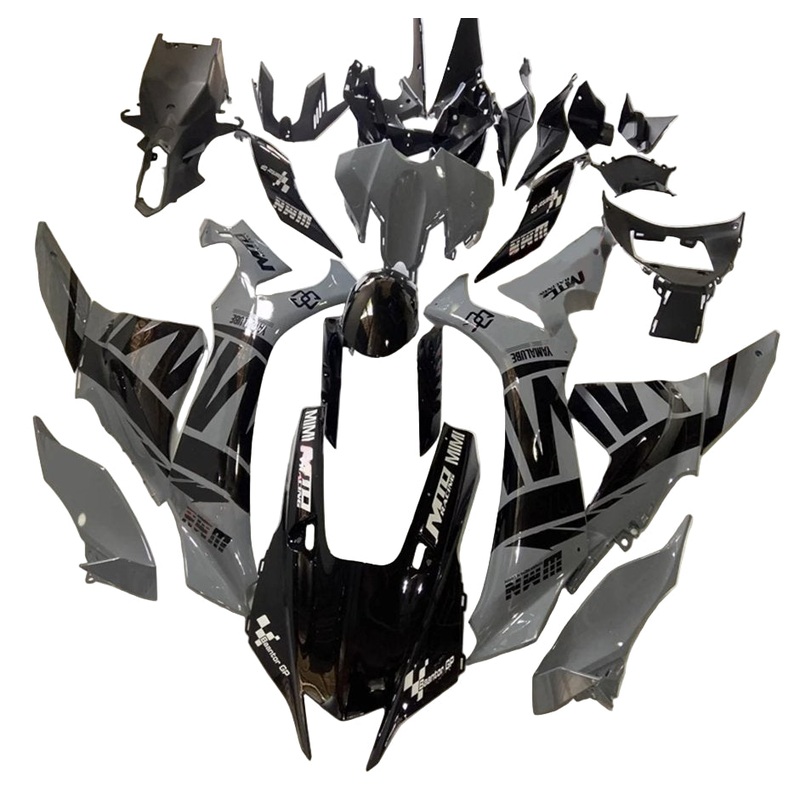 Yamaha YZF-R1 (2020-2025) Gray, Black Fairings No Seat Cowl No Bolt Kit No Tank